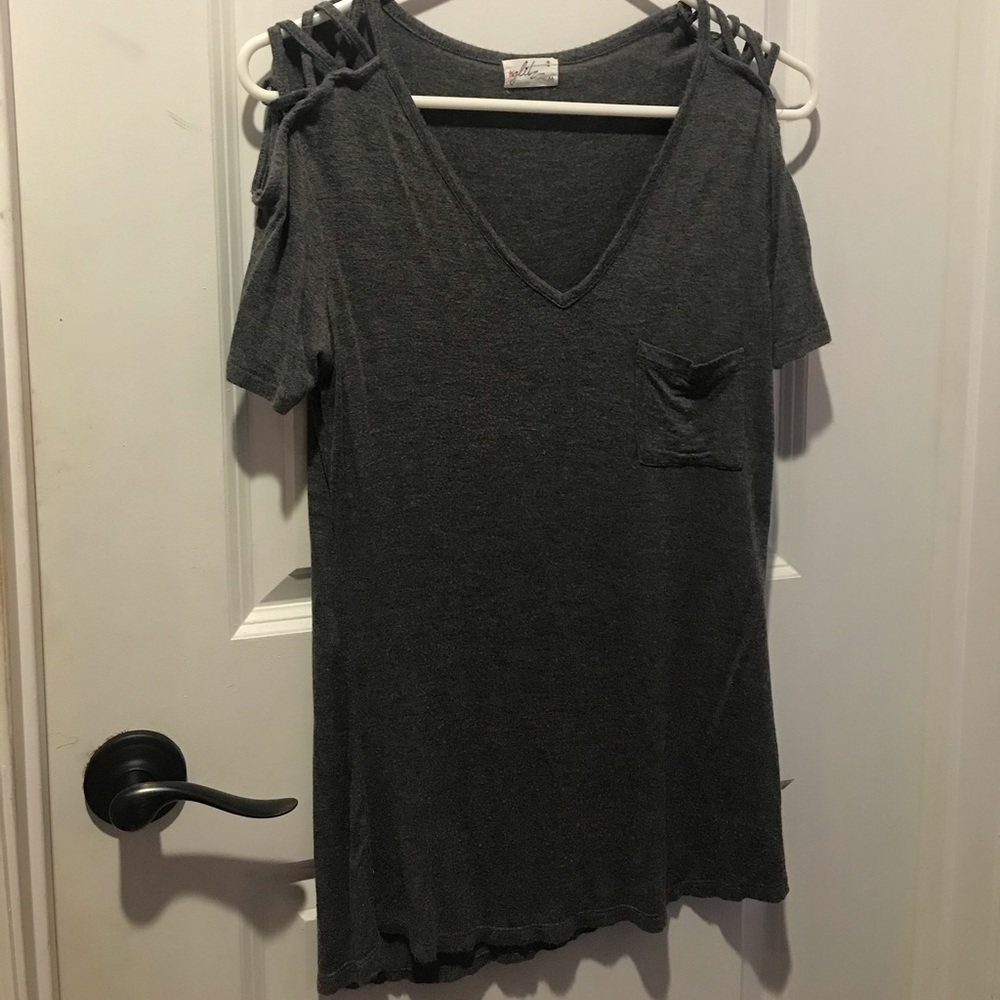 Off the shoulder t-shirt